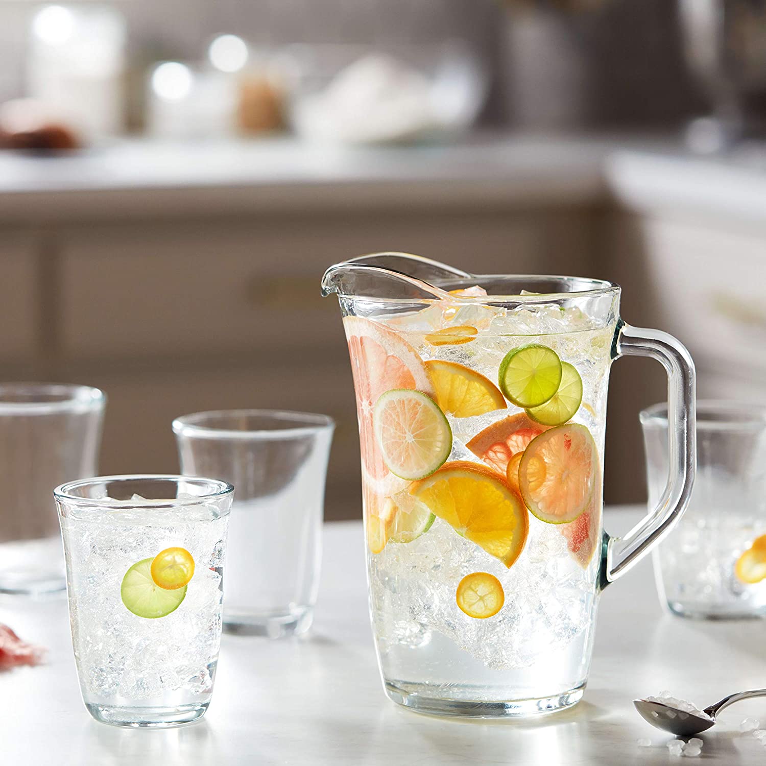 Libbey Juego de Agua Cosmos, set de 4 vasos y 1 jarra Libbey México Libbey Juego de Agua Cosmos, set de 4 vasos y 1 jarra Libbey México