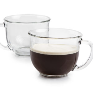 tazas de vidrio capuccino